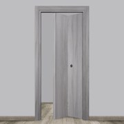 Porta pieghevole a libro simmetrica Gray Elm grigio L 70 x H 210 cm destra