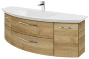 Base per mobile bagno Cassca PELIPAL 2 cassetti 2 ante P 46.2 x L 139 x H 48 cm riviera rovere replica trasversale