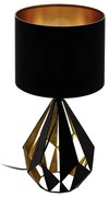Lampada Da Tavolo Vintage Carlton 5 Acciaio Nero 1 Luce E27