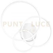 Frame plaoniera cerchi led 3000k 41w 5200 lm bianco 56cm