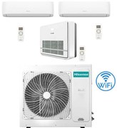 Climatizzatore Condizionatore Hisense R32 Trial Split Inverter Hi Comfort Wifi + Console 12000 + 12000 + 18000 BTU con U.E. 5AMW105U4RQC Classe A++/A+