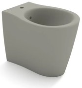 Bidet filomuro SOFT OLYMPIA CERAMICA L 36 x H 42 x P 55 cm Grigio opaco