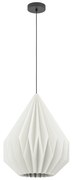 Lampadario A Sospensione Vintage Minting Acciaio Nero Bianco 1 Luce E27
