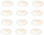 Set di 12 faretti incasso bianchi GU10 50mm IP44 - Dept