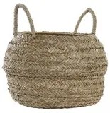 Cesta Decorativa DKD Home Decor Naturale Erba di mare Boho 40 x 40 x 30 cm