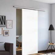 Porta scorrevole reversibile Milk in mdf bianco, L 92.5 x H 211.5 cm, con binario Belem