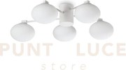 Hermes plafoniera 5 luci attacco g9 bianco lampadine incluse 60cm