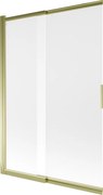 Mexen Fox paravento per vasca da bagno a 2 ante scorrevoli 120 x 150 cm, opaco, oro - 891-120-002-50-30