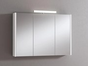 Pensile con luce Akira laccato lucido bianco L 100 x H 70 x P 15.5 cm