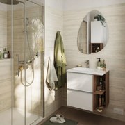 Mobile da bagno sotto lavabo SENSEA Modern bianco laminato opaco L 60 x H 55 x P 45 cm 2 cassetti, lavabo non incluso