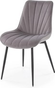 Sedia K589 in velluto grigio chiaro – 50x63x87 cm