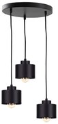 Lampadario a sospensione con filo SIMPLY BLACK 3xE27/60W/230V diametro 32 cm