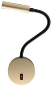 Applique Da Parete Moderno Stem Metallo Oro Luce Led Integrato 3W