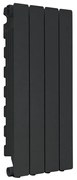 Radiatore acqua calda PRODIGE MODERN in alluminio, 4 elementi, interasse 700 mm, black coffee