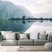 Carta da parati – Scenografia dipinta del lago montano