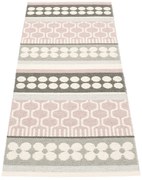 Passatoia da interno/esterno rosa chiaro/grigia 70x180 cm Asta Pale Rose – Pappelina