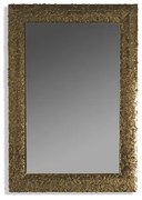 Specchio Shiny rettangolare in acciaio oro 62 x 90 cm