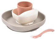 Beaba - Set da pappa per bambini Terracotta, 4 pezzi