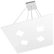 Sospensione Moderna Note Metallo Bianco 4 Luci Gx53