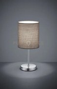 Jerry lampada da tavolo metallo cromato e paralume grigio h. 28,5cm...