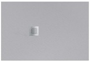 Piatto doccia in resina Strato grigio L 120 x L 80 x H 2.8 cm effetto pietra