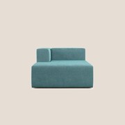 Nettuno modulo chaise longue in morbido tessuto bouclè T07 azzurro