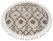 Tappeto BERBER TANGER B5940 cerchio crema / marrone Frange berbero marocchino shaggy