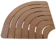 Pedana antiscivolo angolare 61x61 cm in legno marino ideale per piatto 80