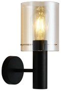 ITALUX WL-5581-1A-BK+AMB - Applique SARDO 1xE27/40W/230V nero/oro