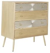 Cassettiera DKD Home Decor Dorato Naturale Metallo Abete Legno MDF Moderno 80 x 40 x 87,5 cm