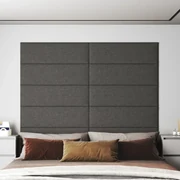 Pannelli Murali 12 Pz Grigio Scuro 90x30 Cm Tessuto 3,24 M² /