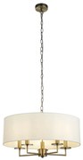 Lampadario Contemporaneo Knightsbridge Acciaio Ottone 5 Luci E14