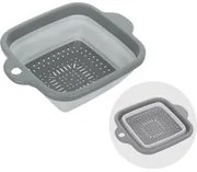 Scolapasta quadrato salvaspazio pieghevole grigio