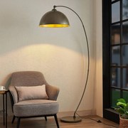 Lampada ad arco Jonera Lindby, Alluminio / Grigio / Zincato, Soggiorno / Sala da pranzo, Metallo, Giovanile, Lampada da terra
