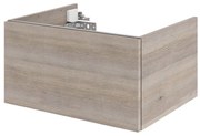 Mobile da bagno sotto lavabo SENSEA Neo grigio lucido L 60 x H 32 x P 48 cm 1 cassetto, lavabo non incluso