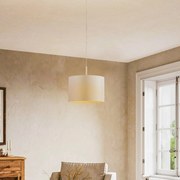 Lampada a sospensione Alice Nowodvorski Lighting, dimmerabile, Bianco / Opale, Soggiorno / Sala da pranzo, Tessuto / Stoffa / Seta, Lampada a sospensione