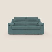 Romeo Divano relax con recliner elettrico in morbido tessuto impermeabile T02 petrolio