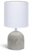 Aigostar - Lampada da tavolo 1xE14/40W/230V grigio/bianco