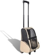 Trolley trasportino per animali pieghevole multifunzione beige