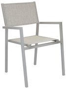 AULUS - poltrona da giardino in alluminio e textilene impilabile