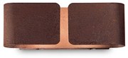 Applique Rustica-Country Clip Metallo Corten 2 Luci G9 3W 3000K Luce Calda