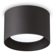 Plafoniera Moderna Spike Metallo Nero 1 Luce Gx53 9W 3000K Luce Calda