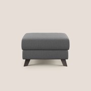 Moon Pouf contenitore e piedini alti in tessuto smacchiabile con acqua T05 antracite