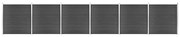 Set Pannelli Di Recinzione İn Wpc 1045x186 Cm Nero /