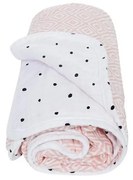 MOTHERHOOD - Coperta in mussola di cotone a due strati 95x110 cm rosa