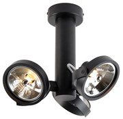 Faretto moderno nero regolabile a 3 luci - Goes