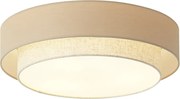 Plafoniera moderna beige 50cm 3 luci - Drum Duo