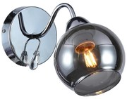 Faretto da parete CONNOR 1xE27/15W/230V cromo lucido/grigio