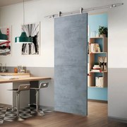 Porta scorrevole reversibile Cemento in mdf grigio, L 92.5 x H 211.5 cm, con binario Toledo