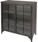 Credenza 2 ante a vetro 102x101x41 cm Borc